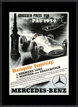 Plagát Mercedes Benz Grosser Preis von Pau 1939 Grand Prix Pau 1939