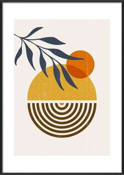 Plagát Abstract  Sun print boho minimalist