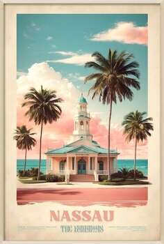 Plagát Nassau Vintage Travel Poster - Caribbean Charisma Rediscover
