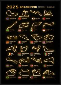 Plagát Formula 1 Season Calendar 2025