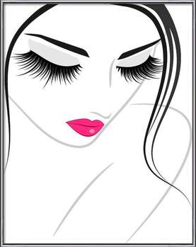 Zarámovaný plagát Lash extension beauty icon