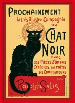 Zarámovaný plagát Le Chat Noir - Steinlein + 39R