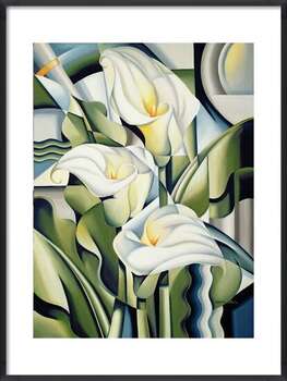 Plagát Cubist Lilies