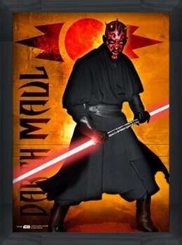 Zarámovaný plagát STAR WARS - darth maul