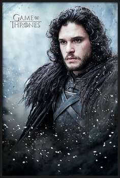 Zarámovaný plagát Game of Thrones - Jon Snow