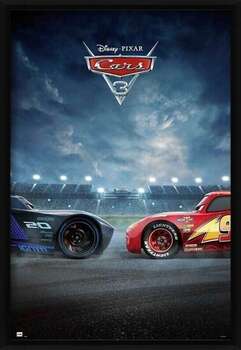 Zarámovaný plagát Cars 3 - Duel