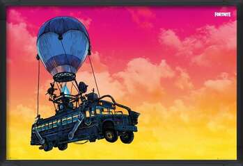 Zarámovaný plagát Fortnite - Battle Bus